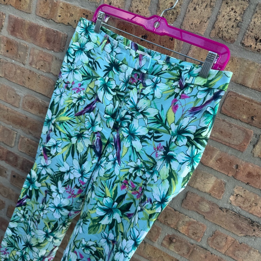Chico Tropical Floral Print Pants Sz .5/S